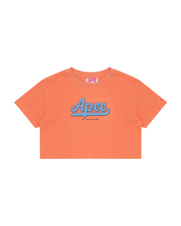 Camiseta Bape Estampados cropped Mujer Naranjas | 817624-YIN