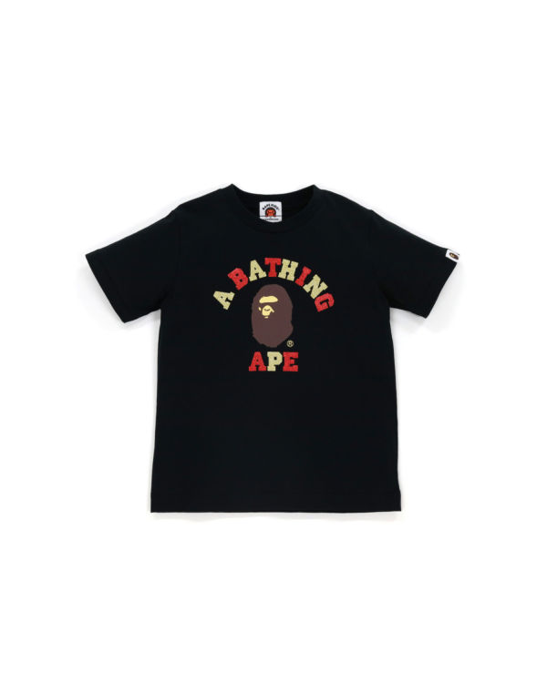 Camiseta Bape Glitter College Niños Negros | 451036-JYF