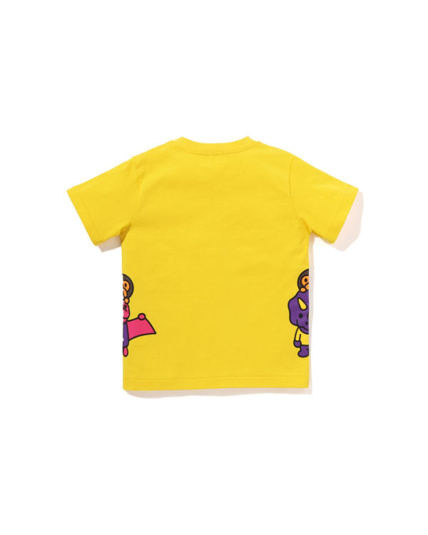 Camiseta Bape Glow In The Dark Bone Dinosaur Niños Amarillos | 812497-EGM