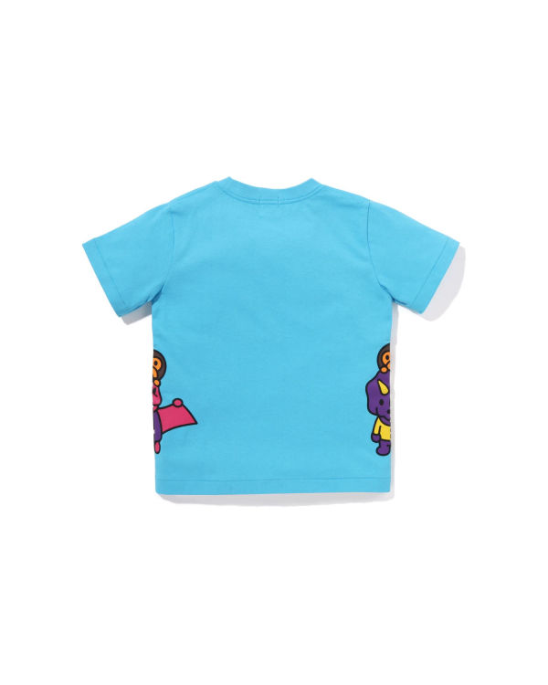 Camiseta Bape Glow In The Dark Bone Dinosaur Niños Azules | 859217-IWS