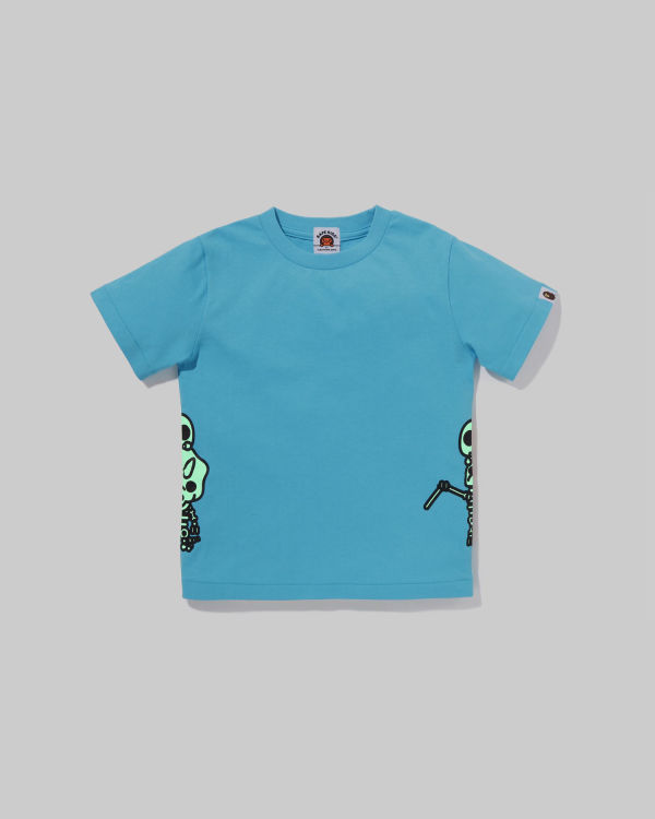 Camiseta Bape Glow In The Dark Bone Dinosaur Niños Azules | 859217-IWS