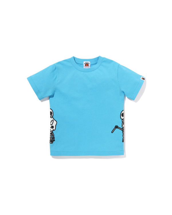 Camiseta Bape Glow In The Dark Bone Dinosaur Niños Azules | 859217-IWS