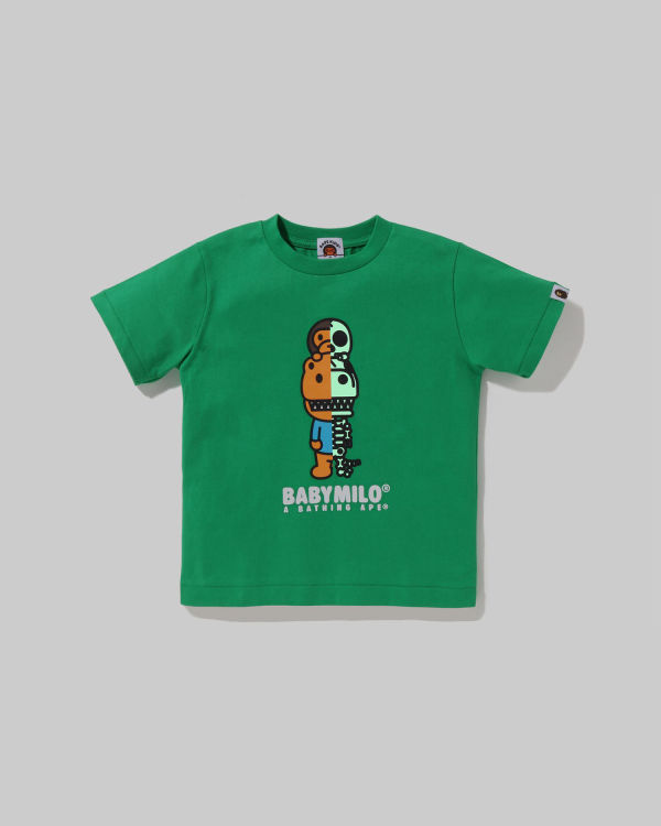 Camiseta Bape Glow In The Dark Rex Bone Niños Verdes | 253698-WYK