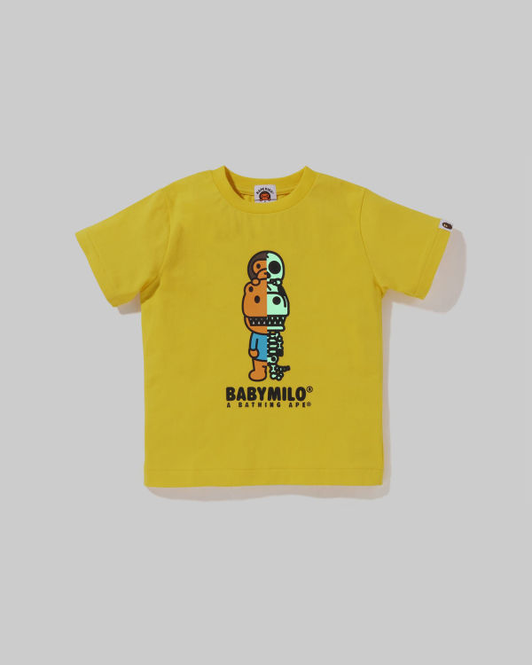 Camiseta Bape Glow In The Dark Rex Bone Niños Amarillos | 475382-BZX