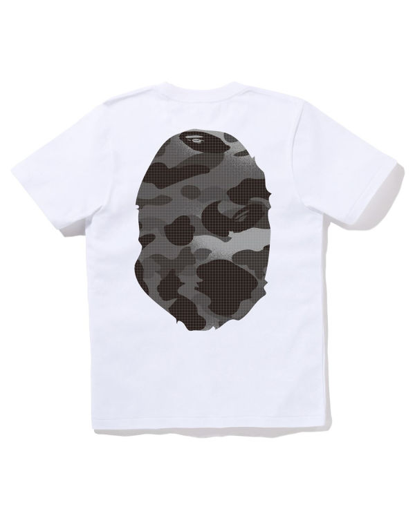 Camiseta Bape Grid Camo Big Ape Head Mujer Blancos | 207918-VFN