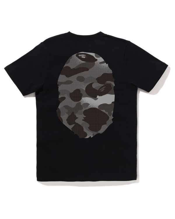 Camiseta Bape Grid Camo Big Ape Head Mujer Negros | 245987-UCT