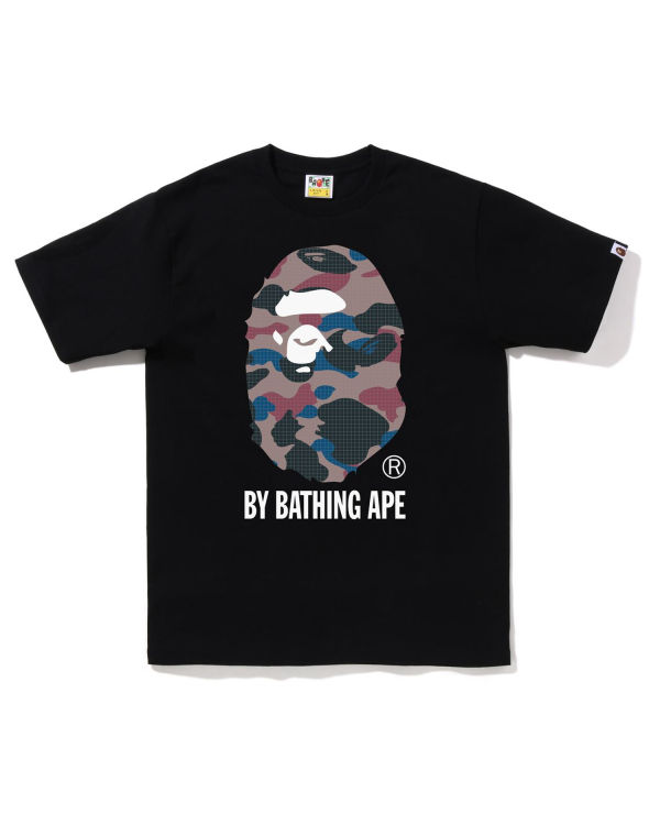 Camiseta Bape Grid Camo By Bathing Ape Hombre Negros | 489217-IHC