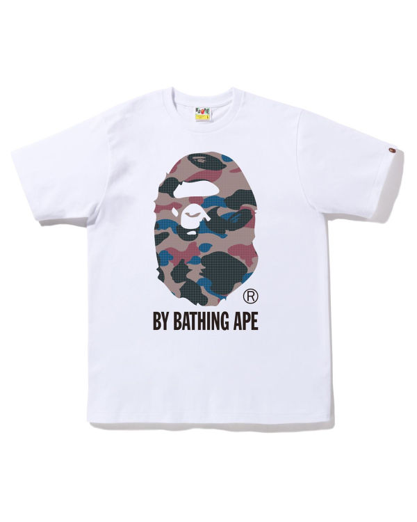 Camiseta Bape Grid Camo By Bathing Ape Hombre Blancos | 792384-GMA