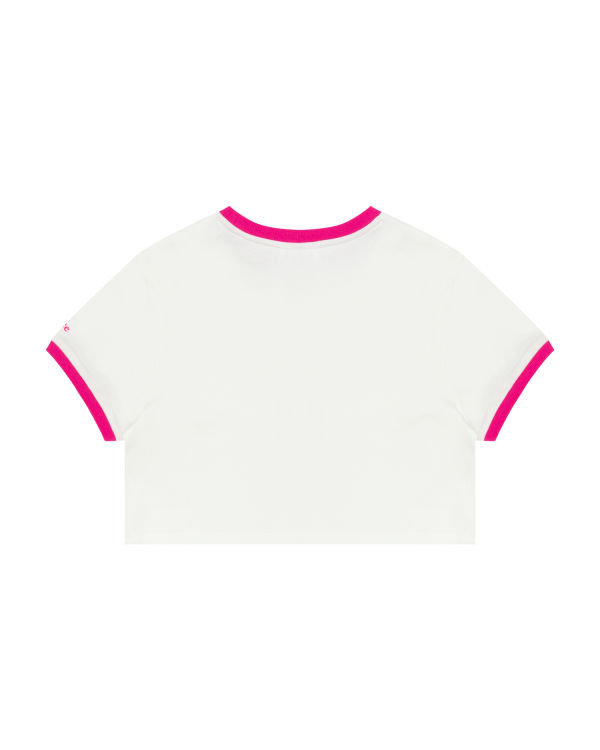 Camiseta Bape Heart cropped Mujer Blancos | 084726-VUO