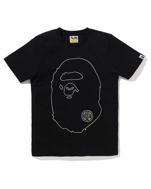 Camiseta Bape Hologram Big Ape Head Mujer Negros | 723851-ZSR