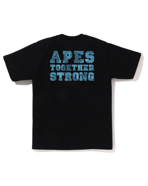 Camiseta Bape Honeycomb Camo College ATS Hombre Negros | 401695-RVU