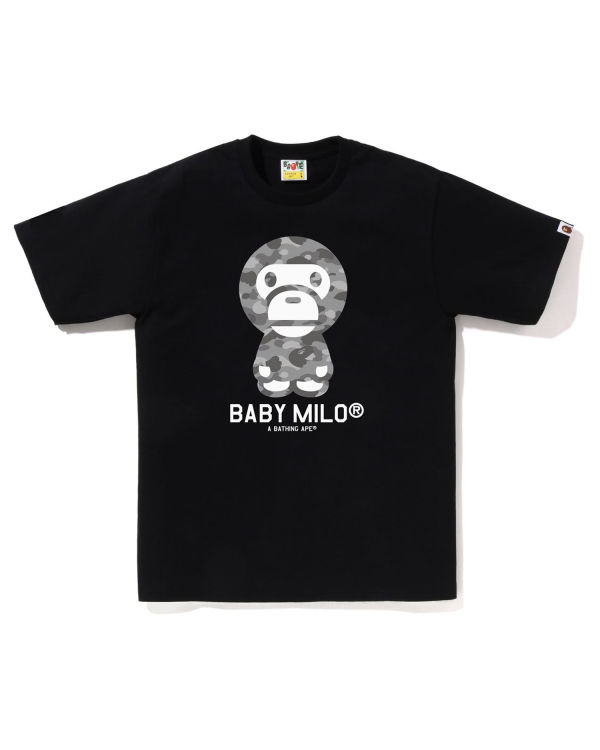 Camiseta Bape Honeycomb Camo Milo Hombre Negros | 286491-GDM