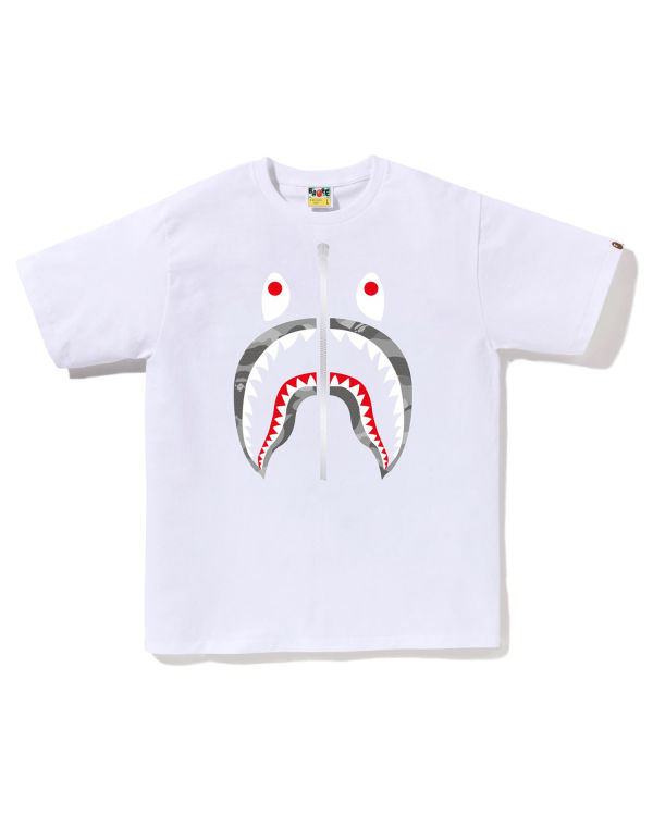 Camiseta Bape Honeycomb Camo Shark Hombre Blancos | 287561-PLT