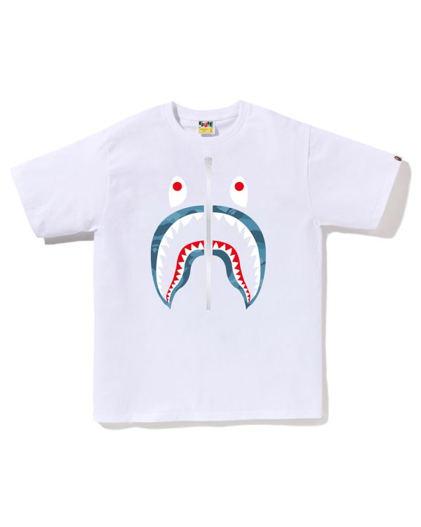 Camiseta Bape Honeycomb Camo Shark Hombre Blancos | 514827-PRZ