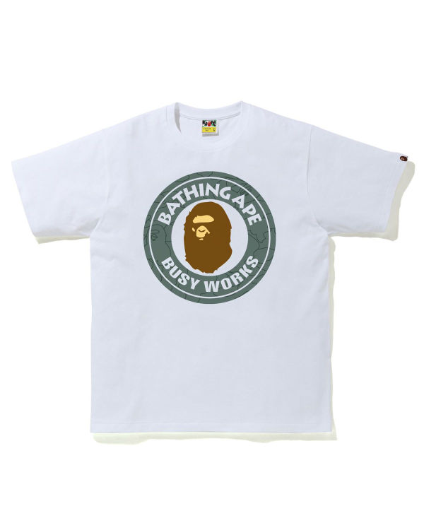 Camiseta Bape Line 1st Camo Busy Works Hombre Blancos | 483712-OLH