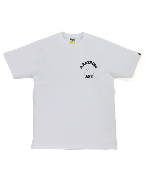 Camiseta Bape Line 1st Camo Face Hombre Blancos | 637854-IYL