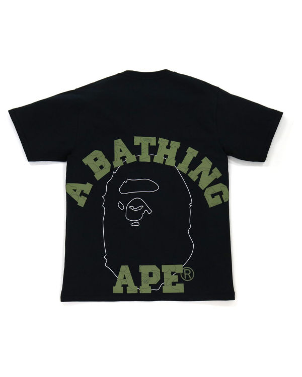 Camiseta Bape Line 1st Camo Face Hombre Negros | 740961-AZN