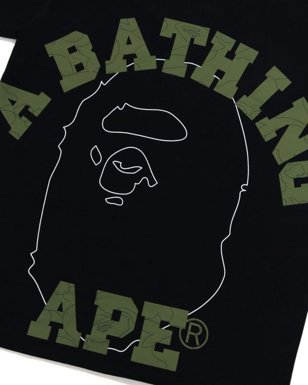 Camiseta Bape Line 1st Camo Face Hombre Negros | 740961-AZN