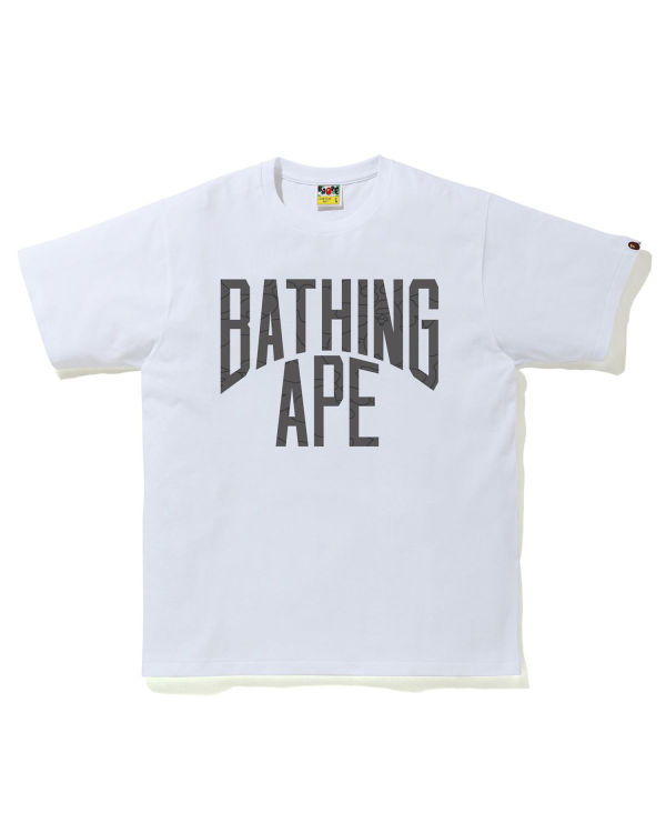 Camiseta Bape Line 1st Camo NYC Logo Hombre Blancos | 310625-LRE