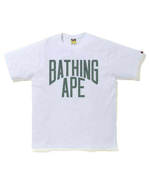 Camiseta Bape Line 1st Camo NYC Logo Hombre Blancos | 512830-ZWG