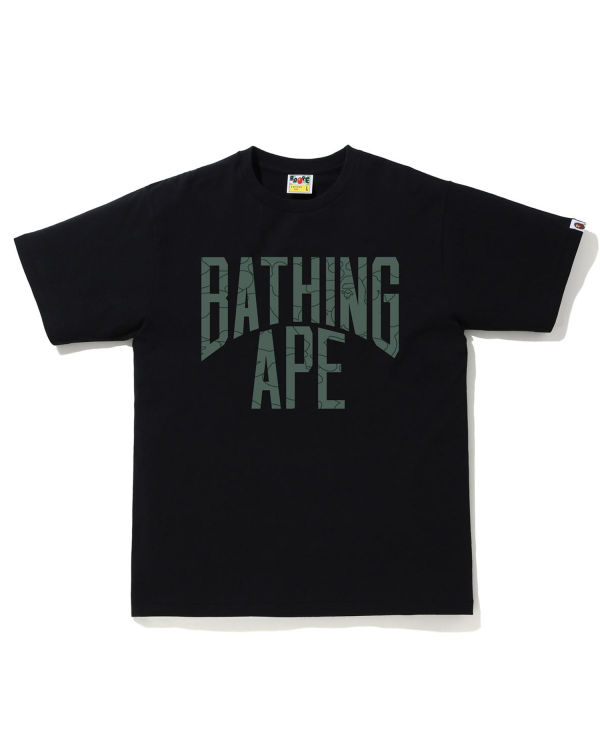 Camiseta Bape Line 1st Camo NYC Logo Hombre Negros | 831094-JYB