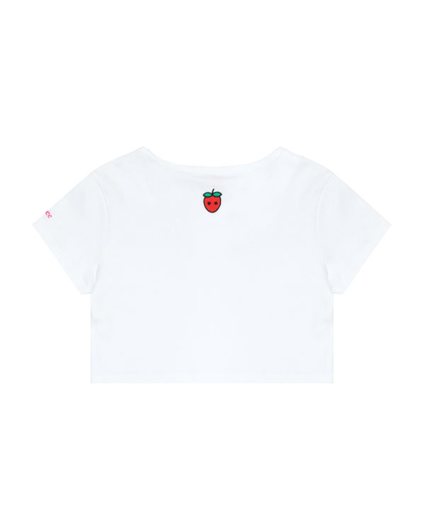 Camiseta Bape Logo berry Mujer Blancos | 036182-BFK