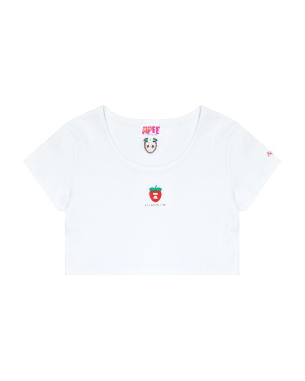 Camiseta Bape Logo berry Mujer Blancos | 036182-BFK