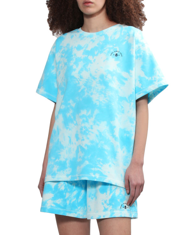 Camiseta Bape Logo-dye Mujer Azules | 943160-INF