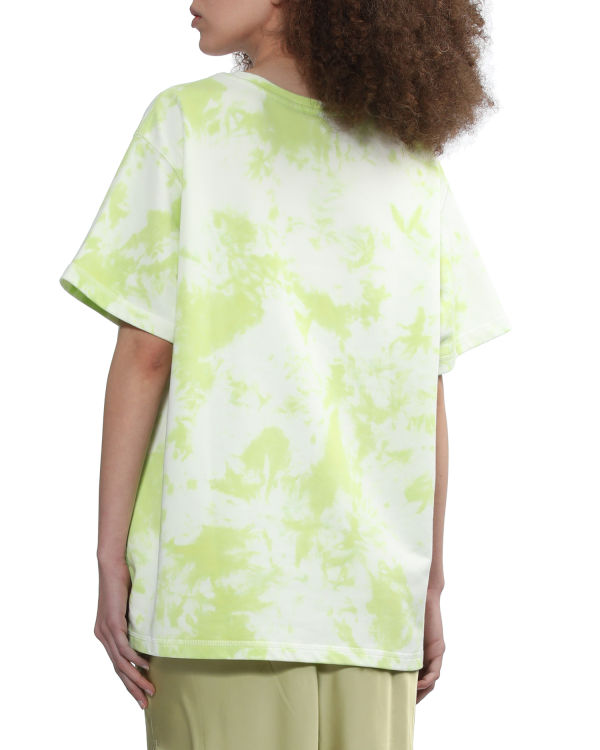 Camiseta Bape Logo-dye Mujer Verdes Claro | 938567-RSB