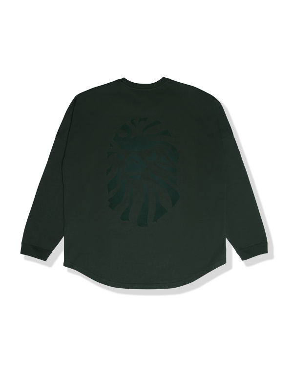 Camiseta Bape Logo print long sleeve Hombre Verdes Oscuro | 415726-IRF