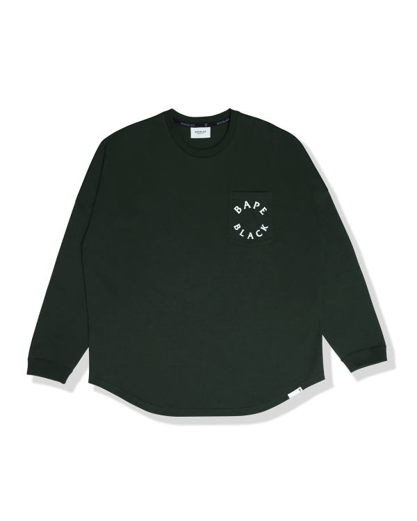 Camiseta Bape Logo print long sleeve Hombre Verdes Oscuro | 415726-IRF