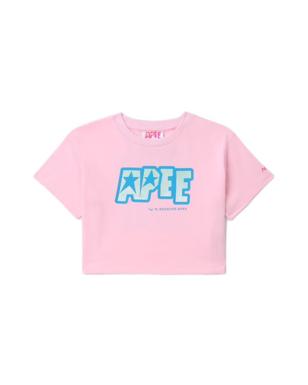 Camiseta Bape Logo printed crop Mujer Rosas | 968153-OPA