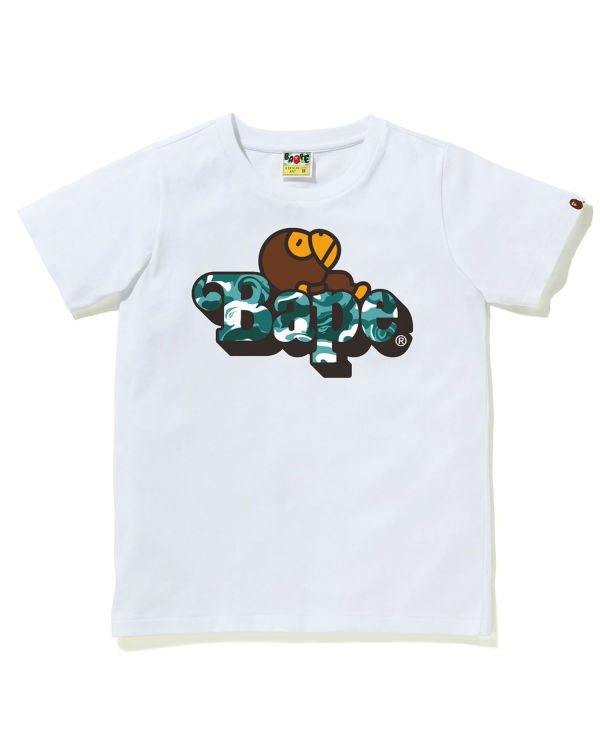 Camiseta Bape Marble Camo Milo On Niños Blancos | 103284-RAN