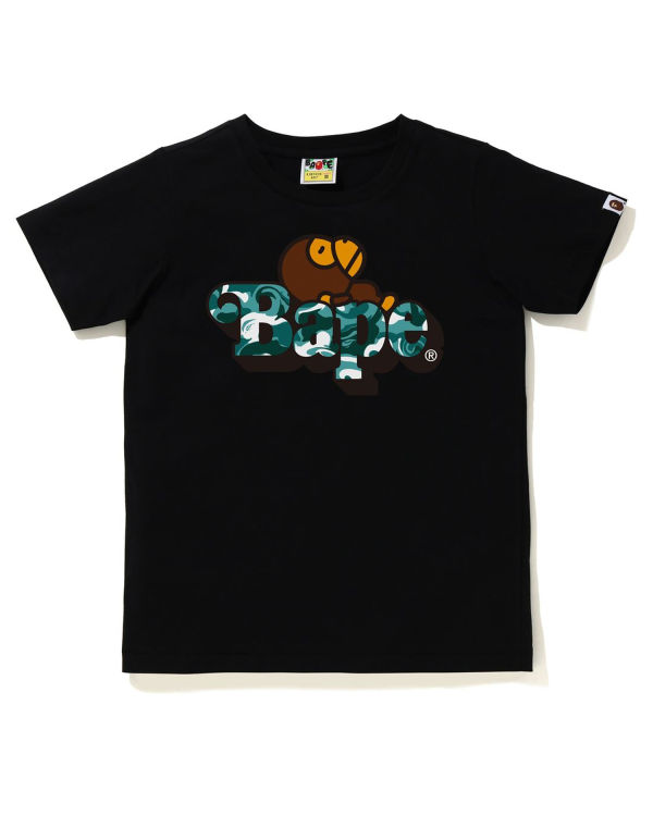 Camiseta Bape Marble Camo Milo On Niños Negros | 298415-UQS