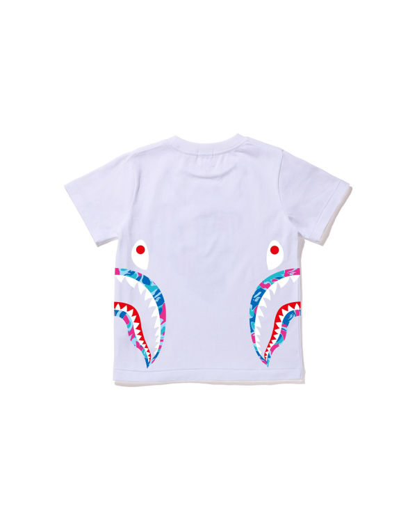 Camiseta Bape Marble Camo Side Shark Niños Blancos | 819507-DAZ