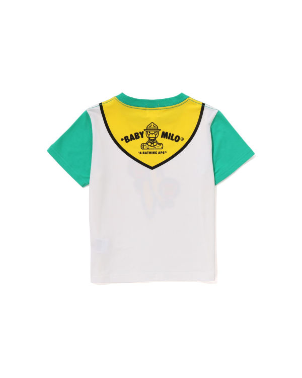 Camiseta Bape Milo Boy Scout Chief Print Niños Azules Verdes | 752043-KLF