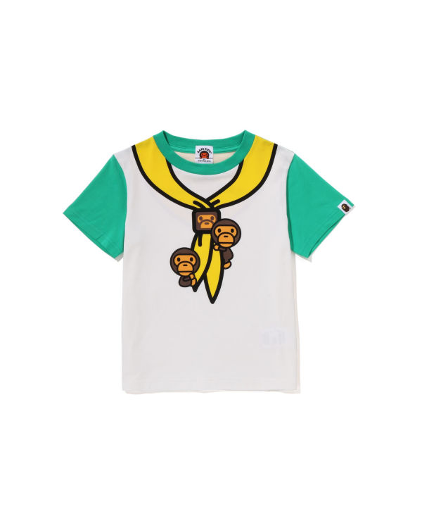 Camiseta Bape Milo Boy Scout Chief Print Niños Azules Verdes | 752043-KLF