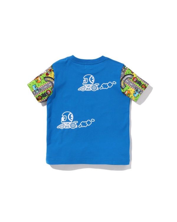 Camiseta Bape Milo Carreras Friends Niños Azules | 641087-UOJ