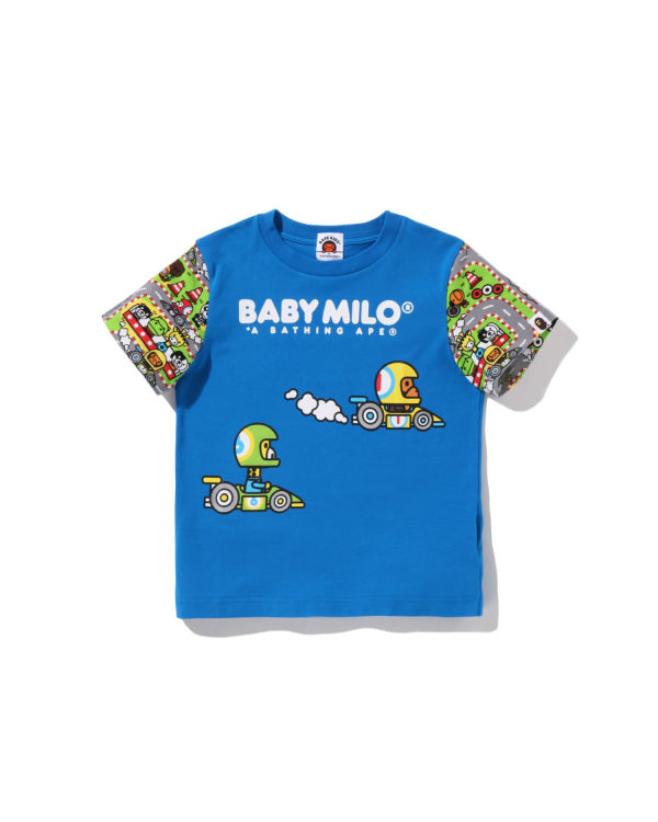 Camiseta Bape Milo Carreras Friends Niños Azules | 641087-UOJ