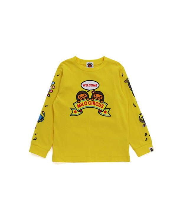 Camiseta Bape Milo Circus L/S Niños Amarillos | 809654-BXO