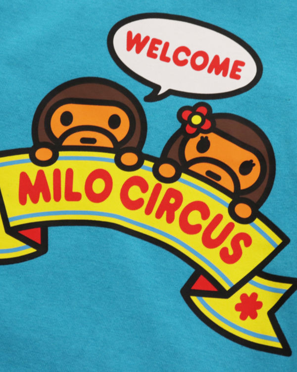 Camiseta Bape Milo Circus L/S Niños Azules | 412503-MWQ