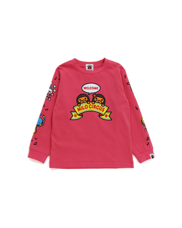 Camiseta Bape Milo Circus L/S Niños Rosas | 365798-YQT