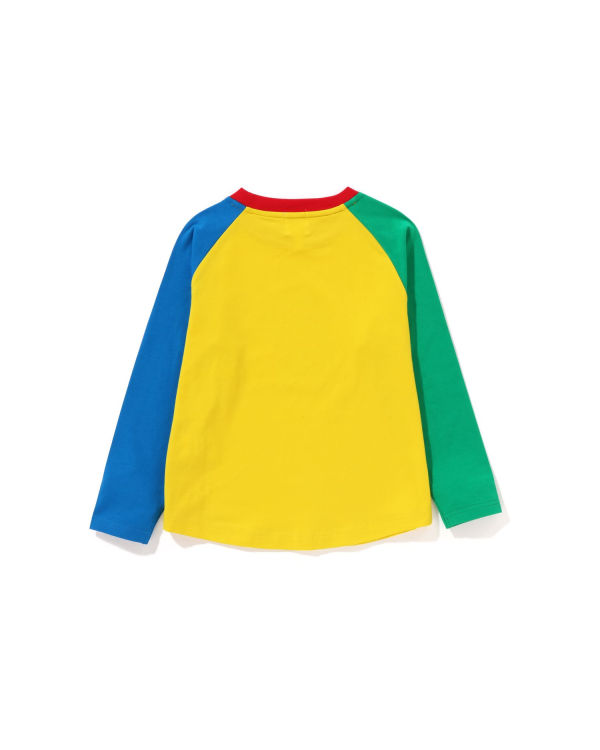 Camiseta Bape Milo Donuts Raglan L/S Niños Amarillos | 508461-CRV