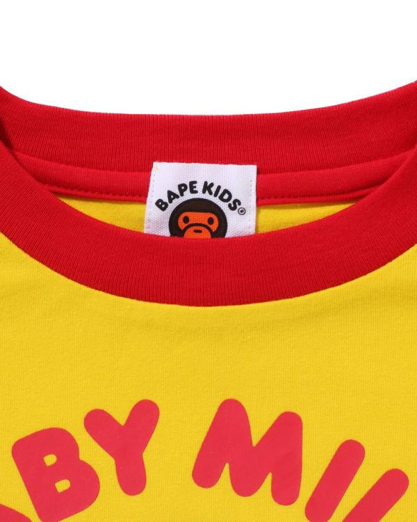 Camiseta Bape Milo Donuts Raglan L/S Niños Amarillos | 508461-CRV