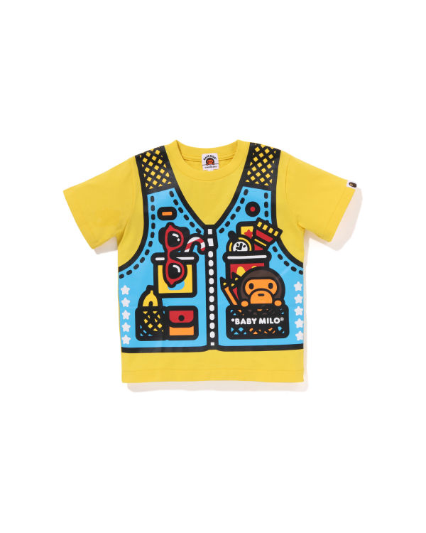 Camiseta Bape Milo Fishing Print Niños Amarillos | 047951-ZCU