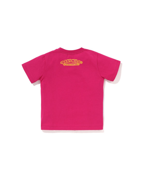 Camiseta Bape Milo Fishing Print Niños Rosas | 247509-KIS