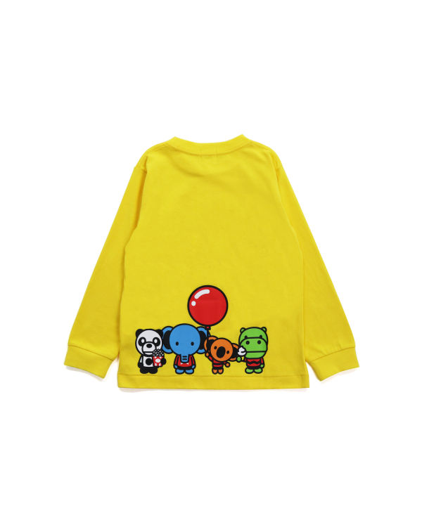 Camiseta Bape Milo & Friends L/S Niños Amarillos | 748095-YAR