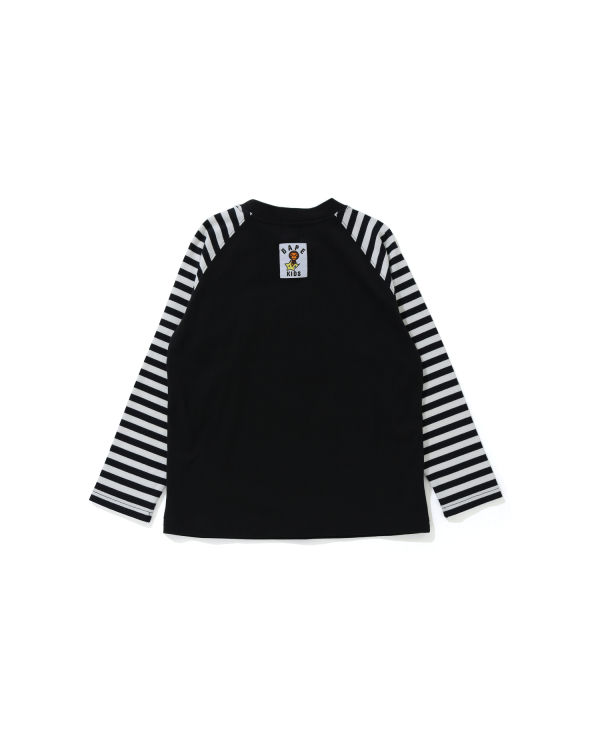 Camiseta Bape Milo Glow In The Dark STA L/S Niños Negros | 169254-VZO