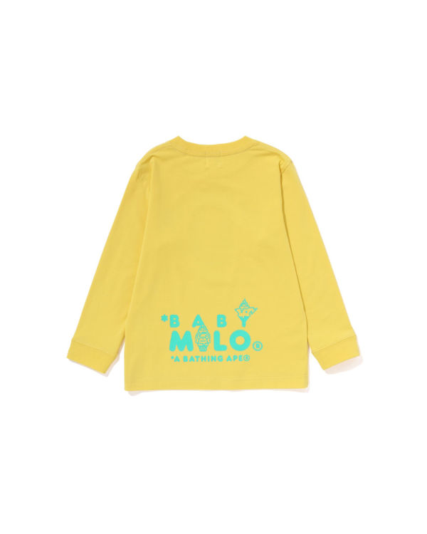 Camiseta Bape Milo Ice Cream L/S Niños Amarillos | 248396-GRC