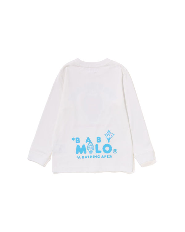 Camiseta Bape Milo Ice Cream L/S Niños Blancos | 672193-PQN